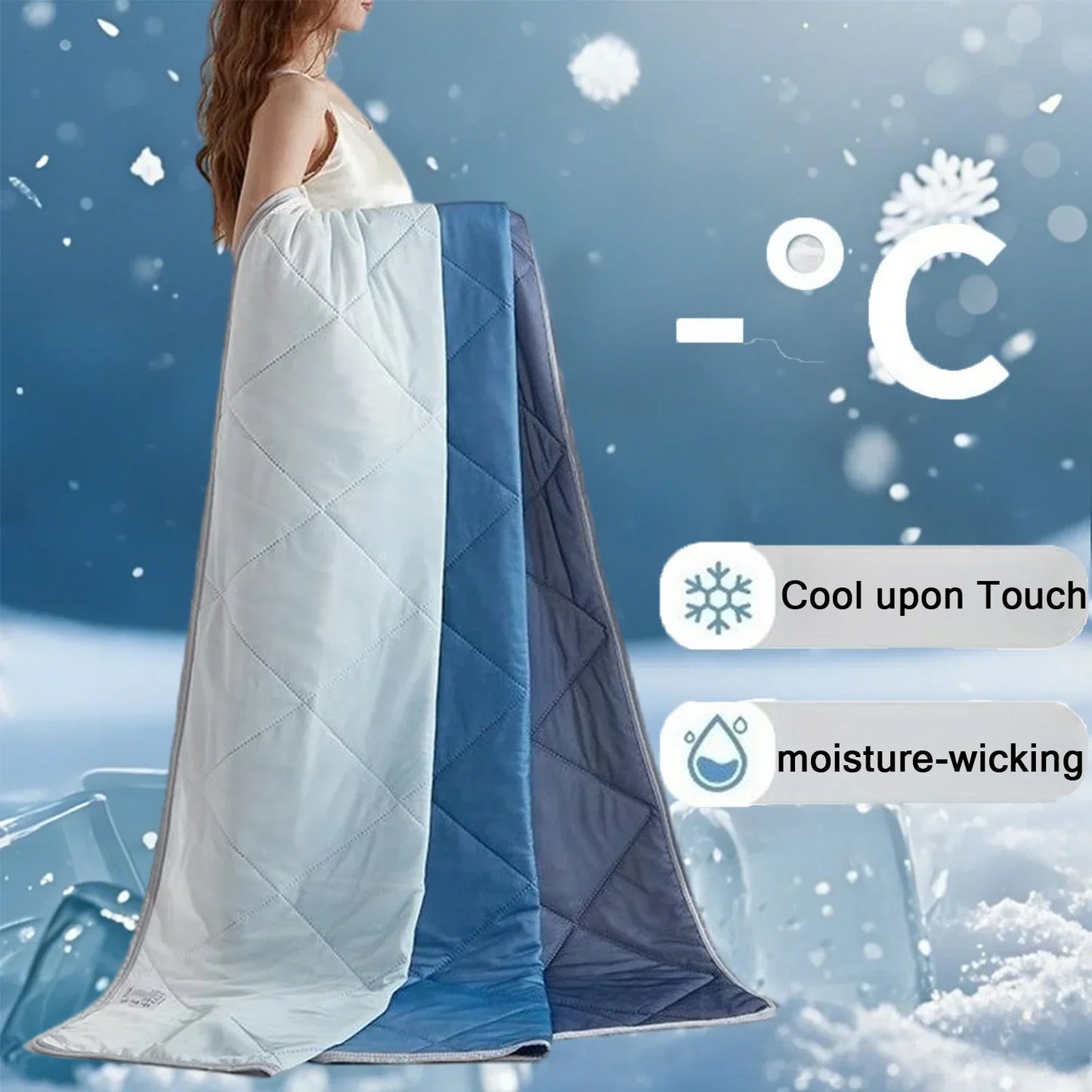 1PC High Quality Pure Color  Cooling Blankets  Lightweight, Breathable Summer Quilt with Double Side Cold Cooling Fabric 여름이불