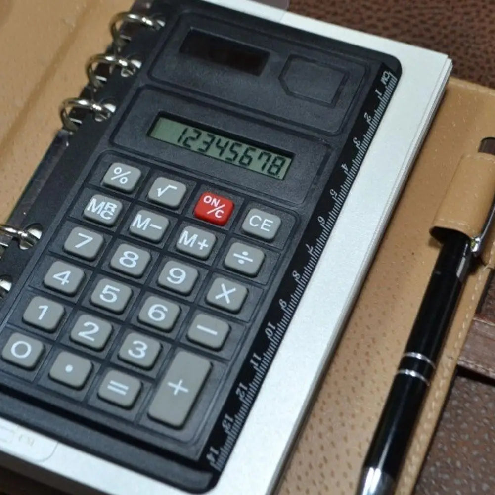 1 Pc Loose Leaf Binder Calculator With Ruler Digits 8 Multifunction Agenda Notebook Calculator Planner Calculator