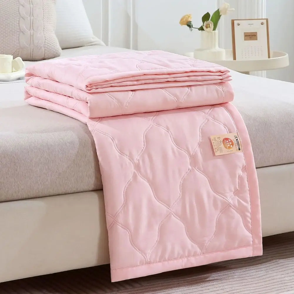 1PC Cooling Blanket Skin-Friendly Breathable Blanket Double Sided Cooler Quilt Comfortable Solid Color Quilt Home Textile