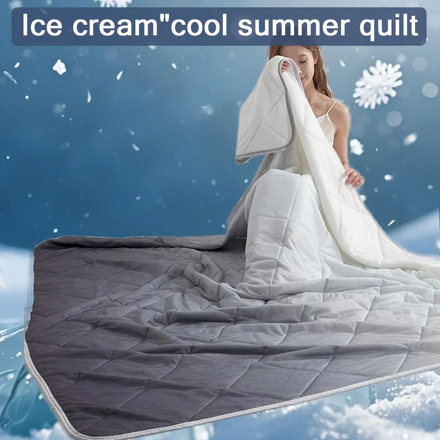 1PC High Quality Pure Color  Cooling Blankets  Lightweight, Breathable Summer Quilt with Double Side Cold Cooling Fabric 여름이불