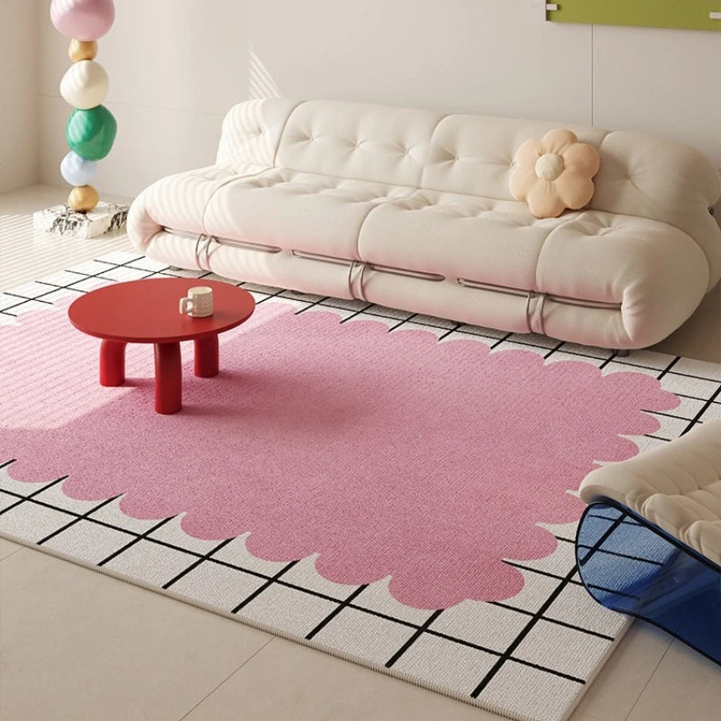 Yellow Living Room Carpet Cream Style Large Area Bedroom Bedside Rug Modern Simple Fashion Decorative Coffee Table Mats Tapis 러그