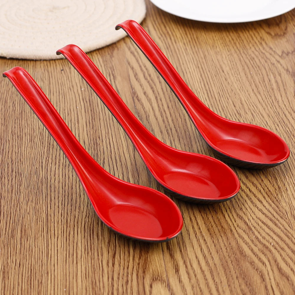 1/5/10pcs Mighty Porcelain Anti-Shock Spoons Japanese Rice Spoon Dumplings Porridge Soup Spoon  Restaurant Bar Kitchen Cutlery