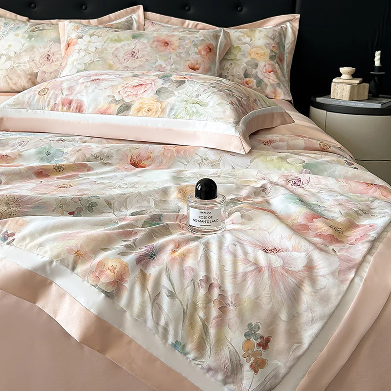 1PC Summer Quilt Korean Style Cool Quilt Flora Household Machine Washable Suitable 여름이불 Cool and Refreshing Summer Blanket