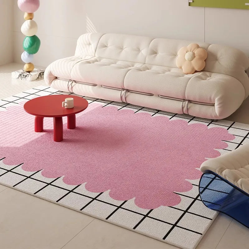 Yellow Living Room Carpet Cream Style Large Area Bedroom Bedside Rug Modern Simple Fashion Decorative Coffee Table Mats Tapis 러그