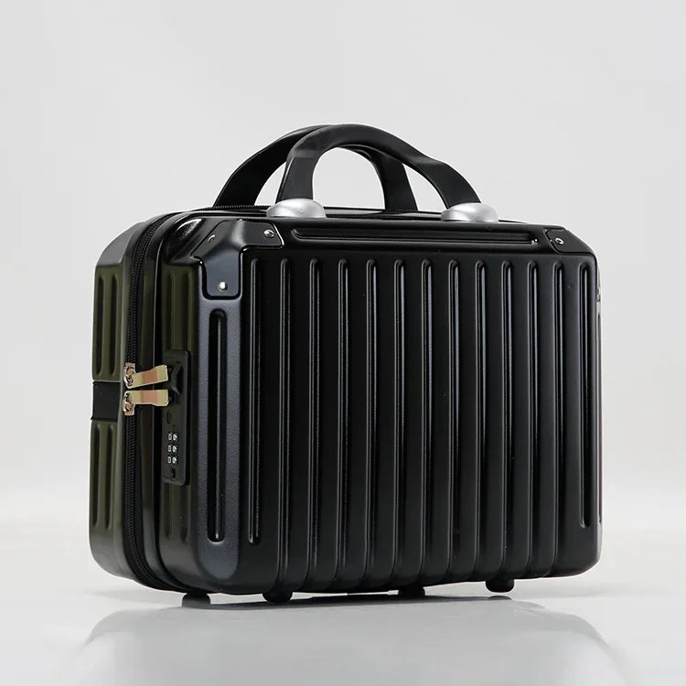 16 Inch Large Capacity Portable Lightweight Luggage Case Female Zipper Lock Cosmetics Storage Bag Small Boarding Mini Suitcase