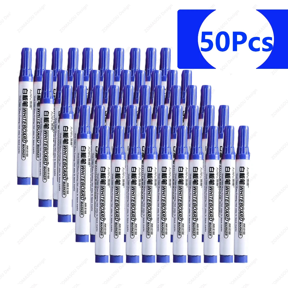 1-100pcs Erasable Whiteboard Marker Pen Blackboard Marker Teaching Chalk for Glass Ceramics Office School Art Marker Stationery