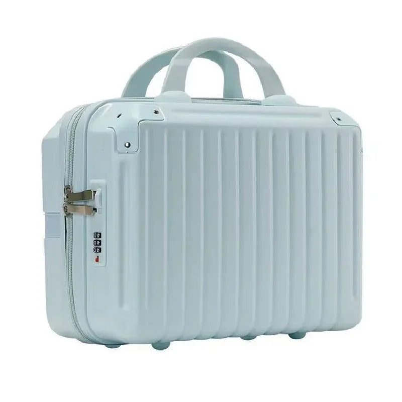 16 Inch Large Capacity Portable Lightweight Luggage Case Female Zipper Lock Cosmetics Storage Bag Small Boarding Mini Suitcase