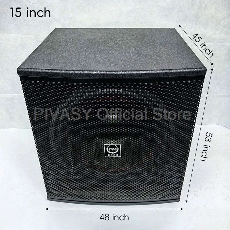 12/15 Inch Powered Subwoofer Speaker 300W Active Speakers High Power Deep Bass Sound Audio Box for Bar Home Stage Karaoke Party