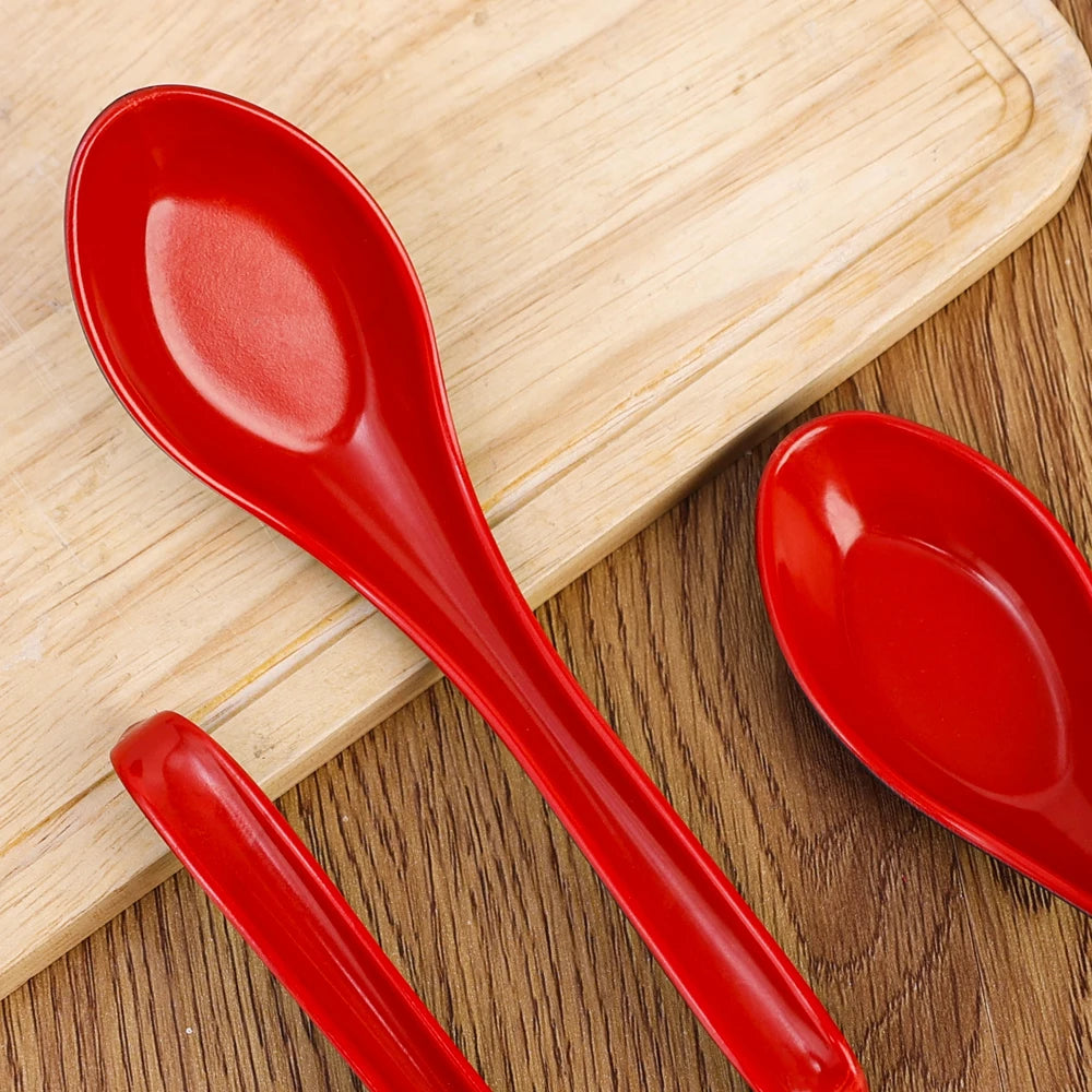 1/5/10pcs Mighty Porcelain Anti-Shock Spoons Japanese Rice Spoon Dumplings Porridge Soup Spoon  Restaurant Bar Kitchen Cutlery