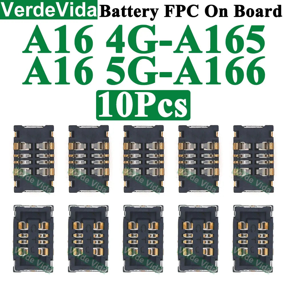 10Pcs Inner Battery FPC Connector Cilp Contact Plug On Board  For samsung A06 A55 A35 A54 A34 A33 A73 A13 A15 A16 A556 A356 A546