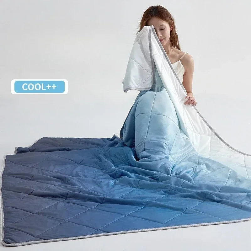 1PC High Quality Pure Color  Cooling Blankets  Lightweight, Breathable Summer Quilt with Double Side Cold Cooling Fabric 여름이불