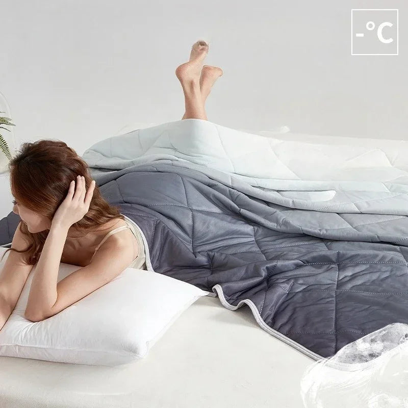 1PC High Quality Pure Color  Cooling Blankets  Lightweight, Breathable Summer Quilt with Double Side Cold Cooling Fabric 여름이불