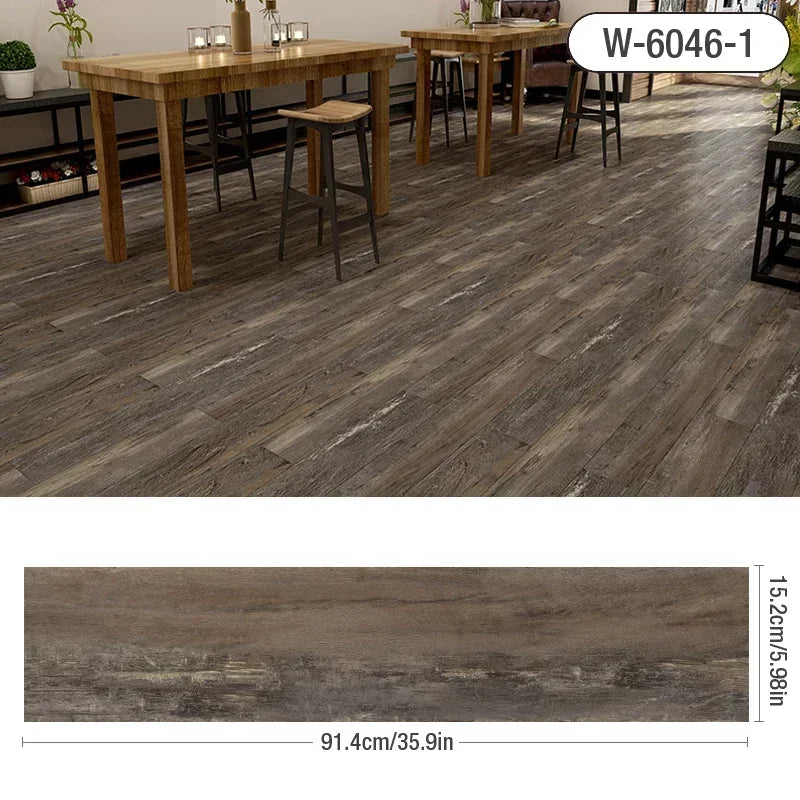 Wood grain floor stickers modern style PVC wall stickers waterproof self-adhesive living room bathroom kitchen home decoration