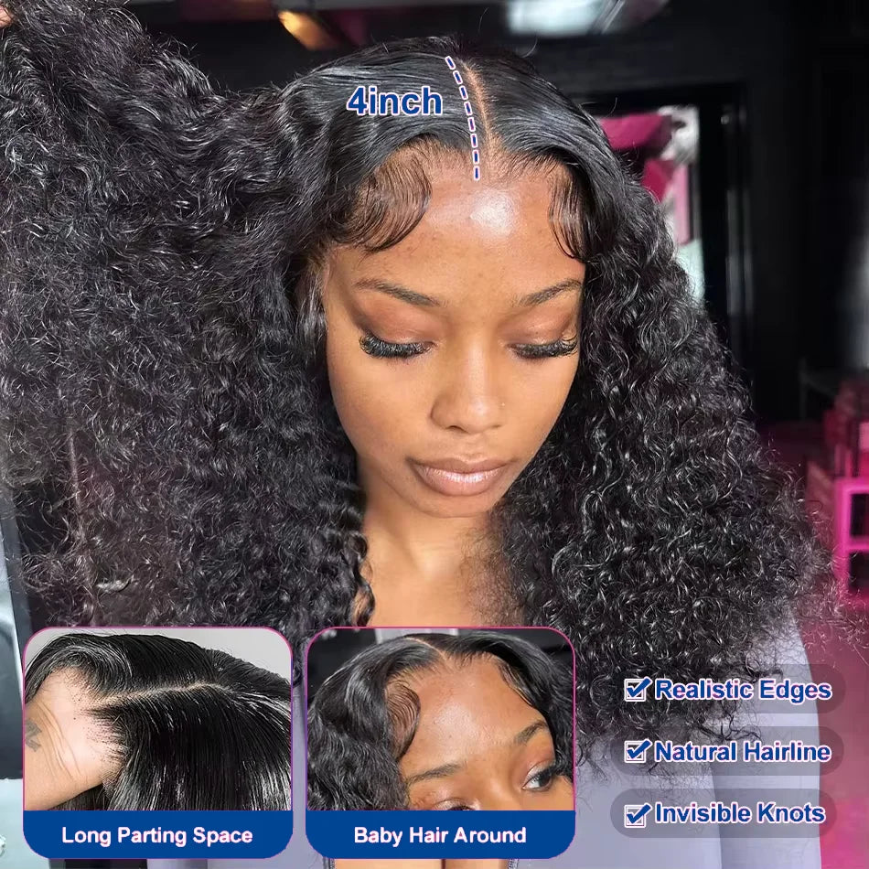 13x4 Short Bob Wigs Jerry Curly Short Pixie Cut Bob Wigs Human Hair 250% Density Loose Deep Wave Lace Frontal Wigs For Women