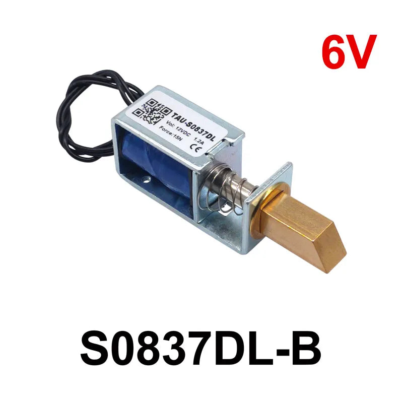 1PCS TAU-S0837DL DC 6V 12V 24V Electric Locks electromagnet stroke 10mm Magnetic Lock for the Cabinet door lock