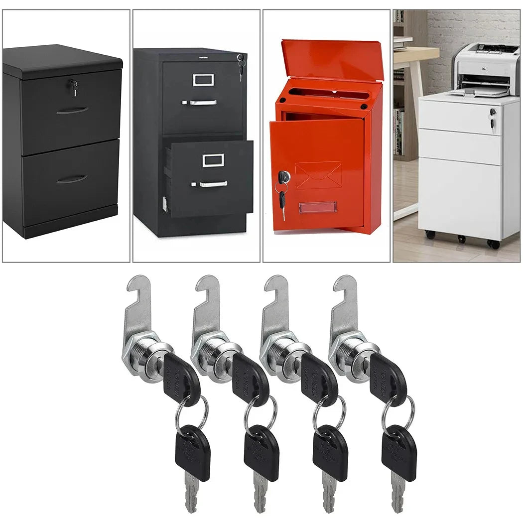 16/20/25/30mm Cam Lock Door Barrel Drawer Cabinet Mail Box Locker Cupboard + 2 Keys Cabinet Office Desk Letter Box Cam Locks