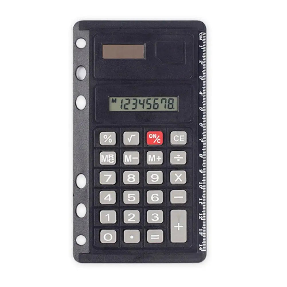 1 Pc Loose Leaf Binder Calculator With Ruler Digits 8 Multifunction Agenda Notebook Calculator Planner Calculator