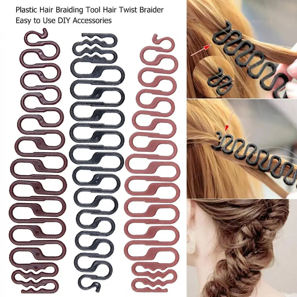 Women Wave Braid Clip Fashion Fishbone Hair Braid Hair Weave Artifact Hair Braider Hair Styling Tool Twist Braid Tool Braiders