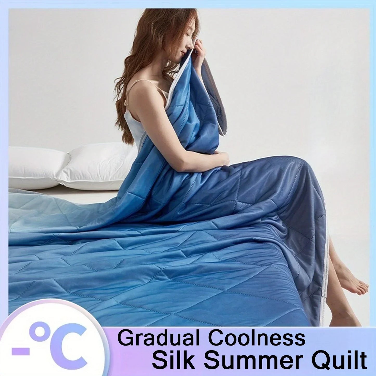 1PC High Quality Pure Color  Cooling Blankets  Lightweight, Breathable Summer Quilt with Double Side Cold Cooling Fabric 여름이불