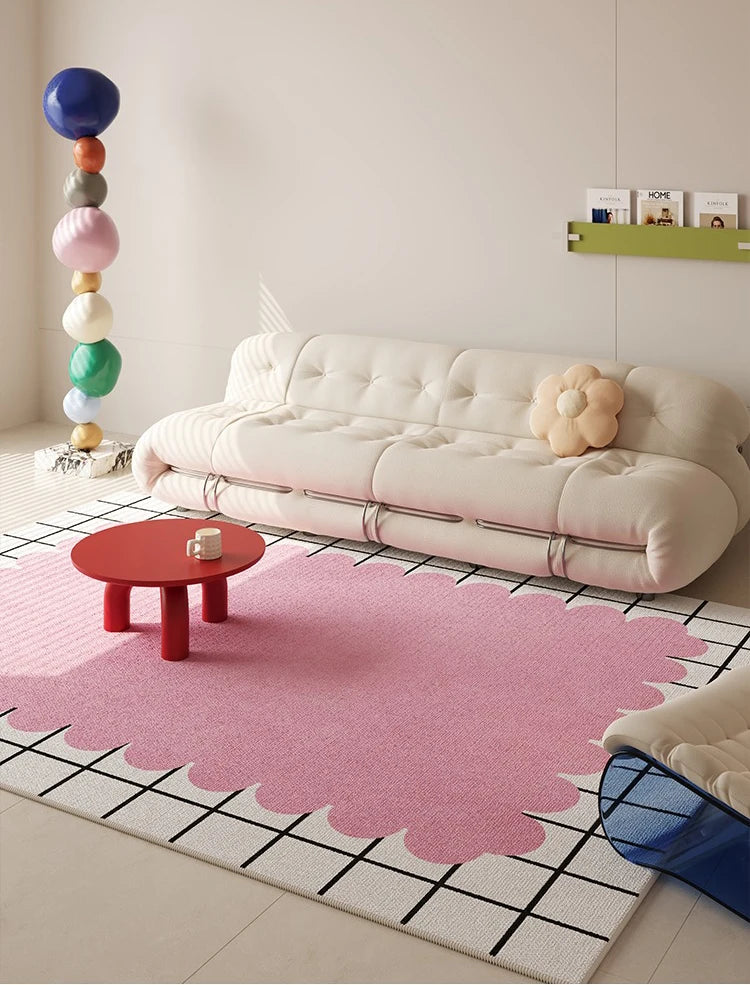 Yellow Living Room Carpet Cream Style Large Area Bedroom Bedside Rug Modern Simple Fashion Decorative Coffee Table Mats Tapis 러그