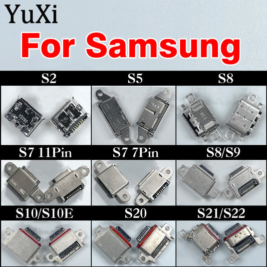 1Piece Micro USB Charging Connector Socket For Samsung Galaxy S2 S3 S4 S5 S6 S7 S8 S9 S10 S20 S21 S22 11pin 7pin Port Jack