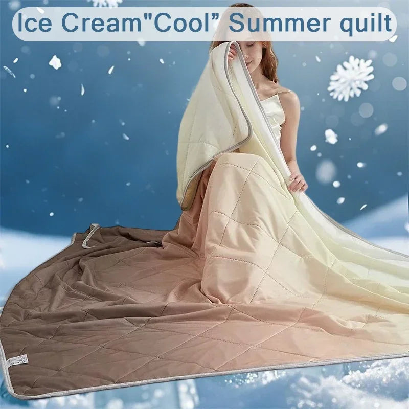1PC High Quality Pure Color  Cooling Blankets  Lightweight, Breathable Summer Quilt with Double Side Cold Cooling Fabric 여름이불