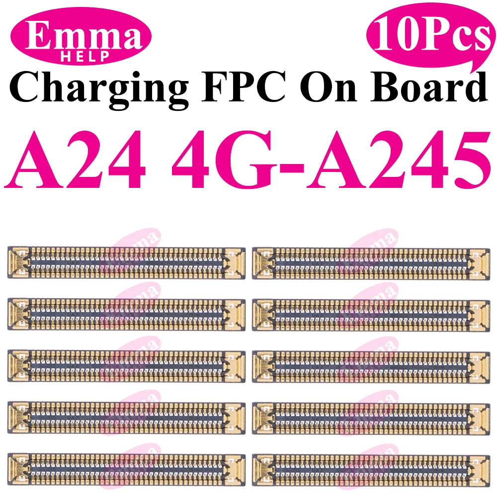 10pcs Charging FPC Connector For Samsung Galaxy A54 A34 A14 A04 A35 A55 A25 A15 A05s A24 USB Charger Port On Board Motherboard