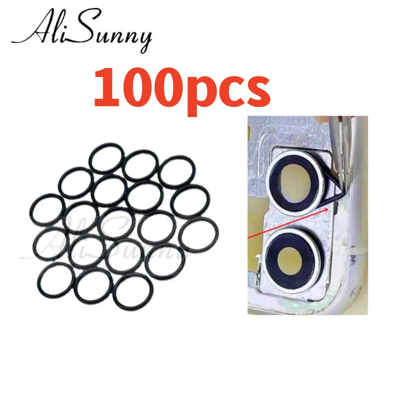100pcs Back Camera Lens WaterProof Seal Ring for iPhone X 11 12 13 14 Pro Max Waterproof Rubber Circle Big Hold