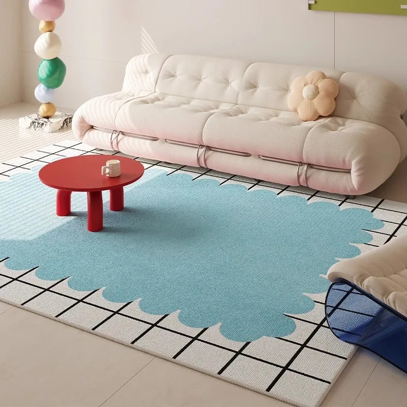 Yellow Living Room Carpet Cream Style Large Area Bedroom Bedside Rug Modern Simple Fashion Decorative Coffee Table Mats Tapis 러그