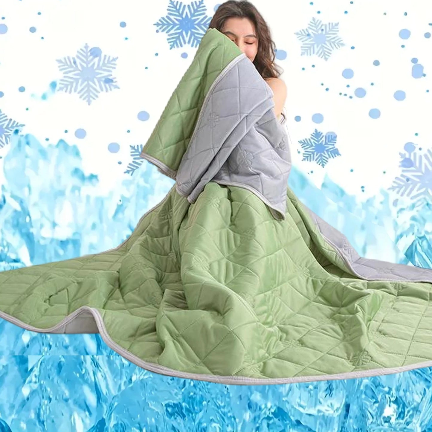 1pc Solid Color High-Quality  Summer Cooling Blanket, Lightweight, Breathable & Skin-Friendly for Hot Sleepers,Bedding 냉감이불/여름이불
