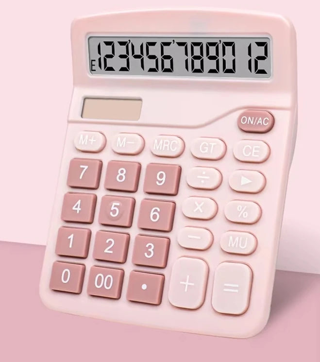 1Pcs Solar Scientific Calculator Desktop Financial Office Computer Calculators Large Display Office Calculators Cute Calculator