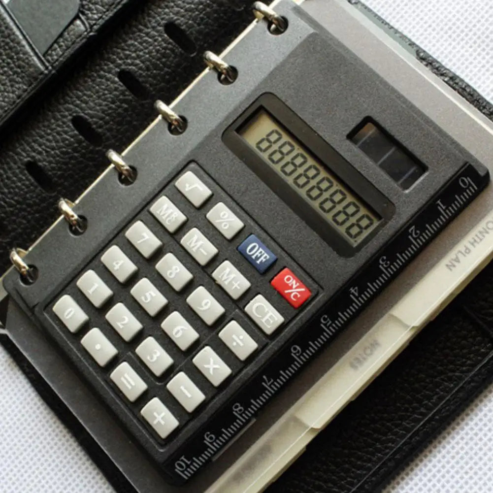 1 Pc Loose Leaf Binder Calculator With Ruler Digits 8 Multifunction Agenda Notebook Calculator Planner Calculator