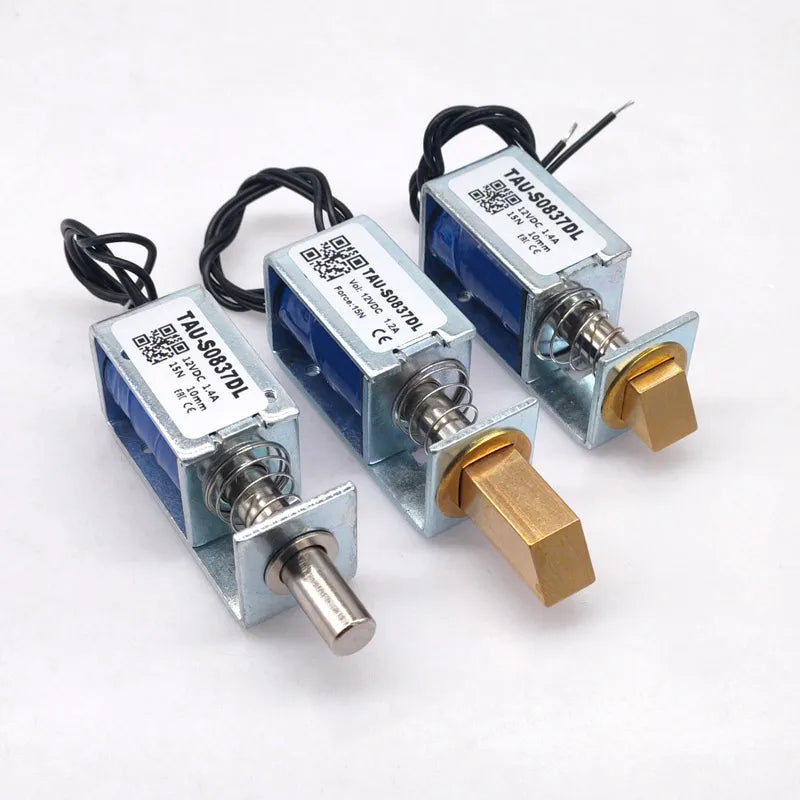 1PCS TAU-S0837DL DC 6V 12V 24V Electric Locks electromagnet stroke 10mm Magnetic Lock for the Cabinet door lock