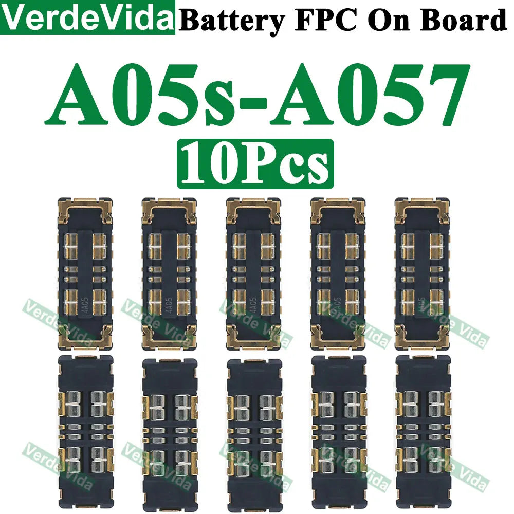 10Pcs Inner Battery FPC Connector Cilp Contact Plug On Board  For samsung A06 A55 A35 A54 A34 A33 A73 A13 A15 A16 A556 A356 A546