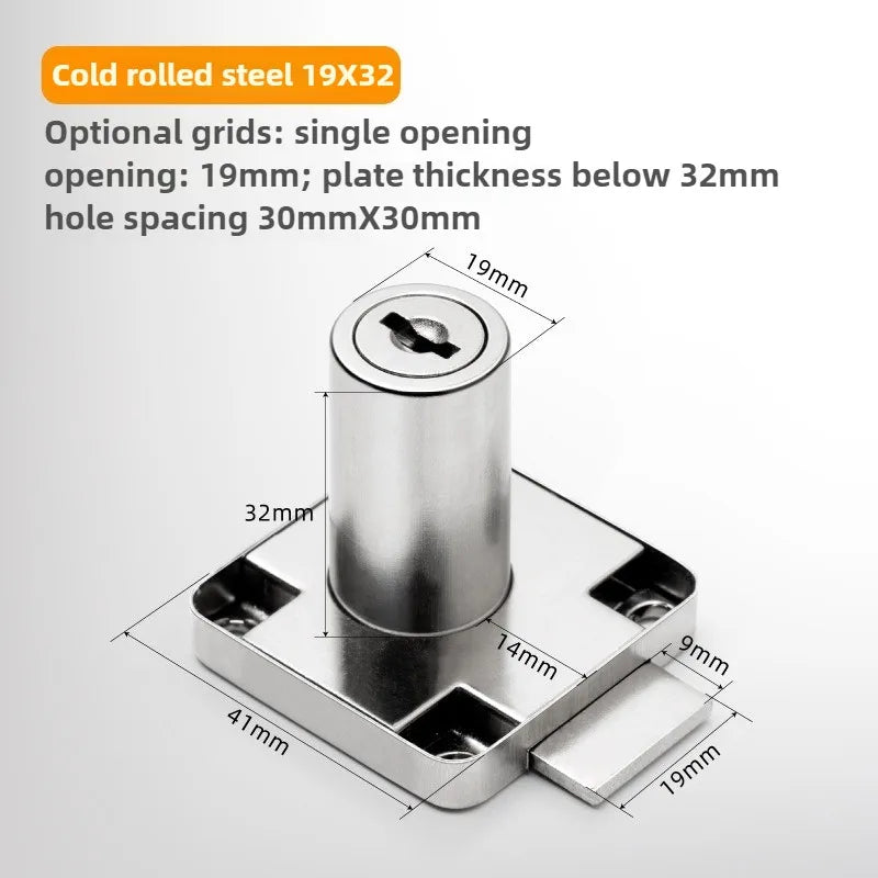 1 Set Cabinet Drawer Latch Locks Furniture Door Lock Hardware Desk Lock Wardrobe Cabinet Door Locks Bedside Bookcase Solid Lock