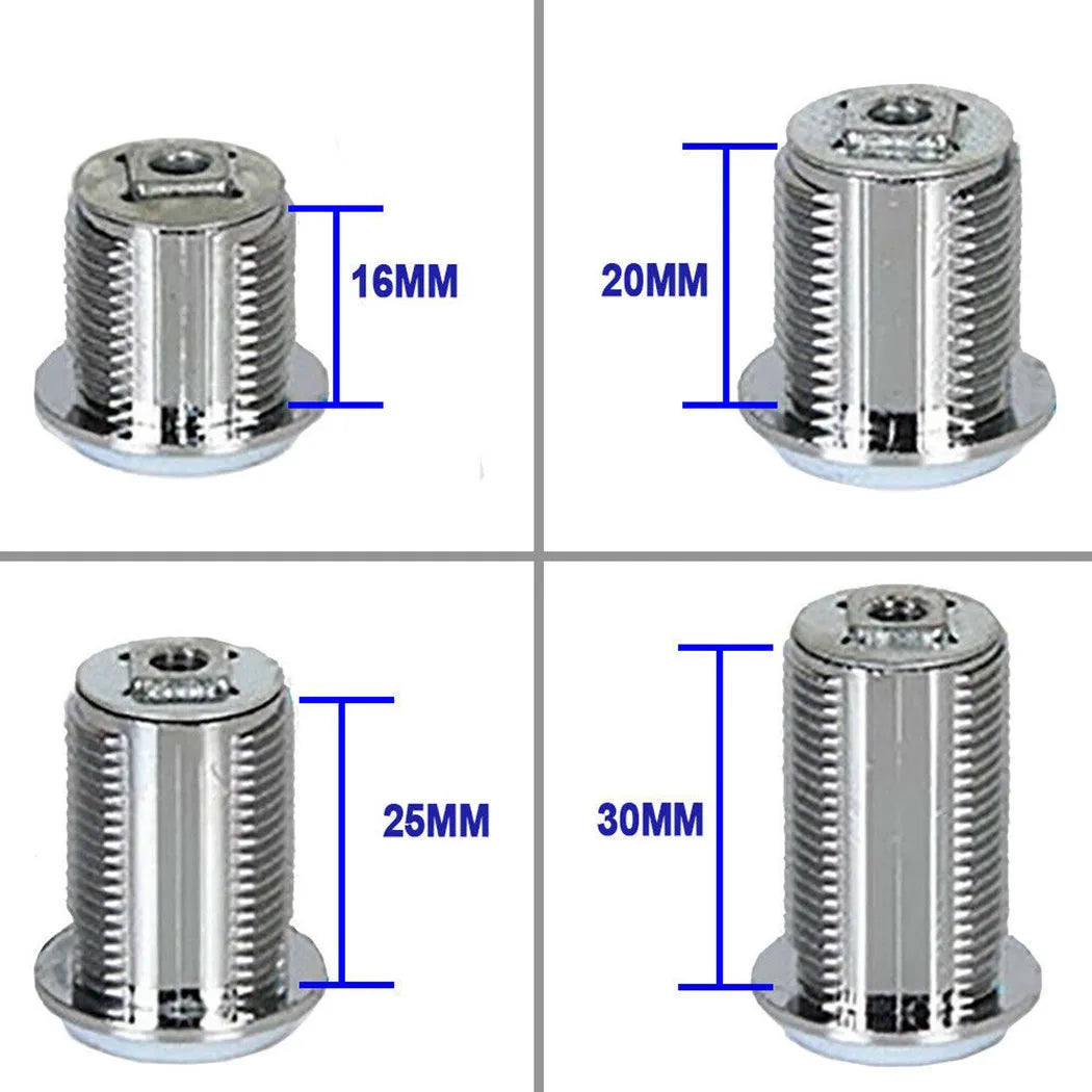 16/20/25/30mm Cam Lock Door Barrel Drawer Cabinet Mail Box Locker Cupboard + 2 Keys Cabinet Office Desk Letter Box Cam Locks