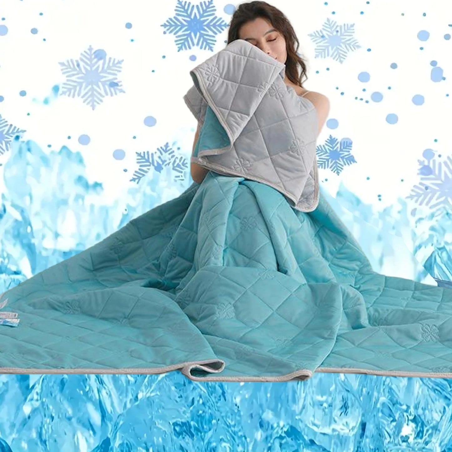 1pc Solid Color High-Quality  Summer Cooling Blanket, Lightweight, Breathable & Skin-Friendly for Hot Sleepers,Bedding 냉감이불/여름이불