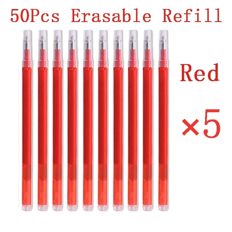 100 Pcs/Set 0.7mm Erasable Pen Refill Rod Magic Erasable Gel Pen for Pilot Frixion 8 Colors Ink Office Stationery Writing