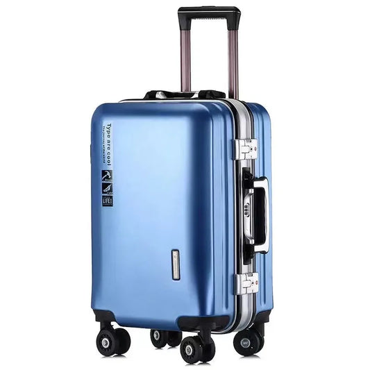 20 22 24 28 Inch Carry-on Suitcase Aluminium frame Rolling Luggage Trip Cabin Trolley Case Travel Bag Password Lock Zipper