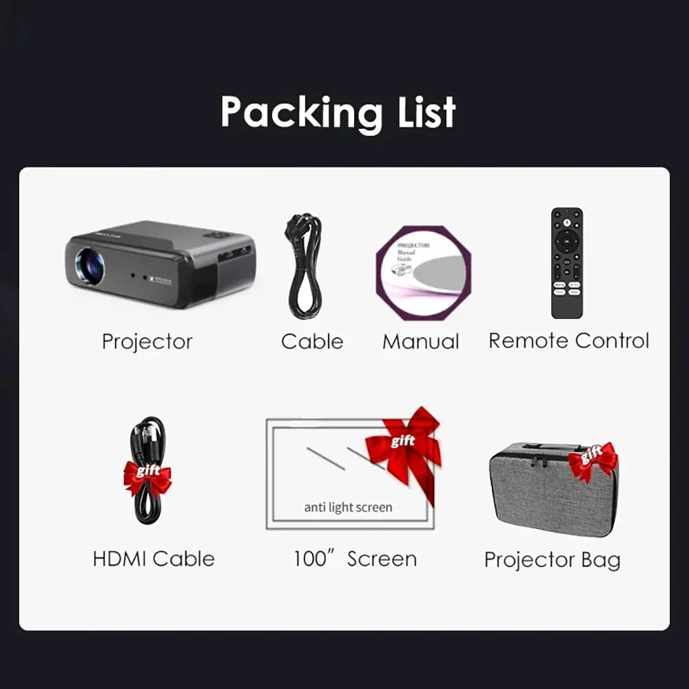 [Google TV/Android 14]4K Projector Full HD 1080P Home Theater Netflix-Licensed Outdoor Movie Smart Auto Focus Beam Projectors