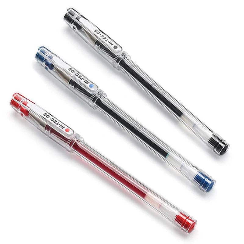 12pcs/Box Pilot HI-TEC Gel Pen Set 0.25/0.3/0.4/0.5mm Fine Point Ballpoint Pen Needle Neutral Gel Ink Black,Blue,Red BLLH-20C4