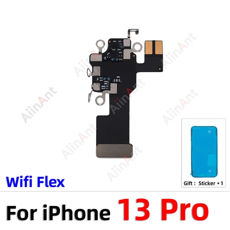 100% Test AiinAnt Bluetooth GPS Cellular Antenna NFC WI-FI Signal Wifi Flex Cable For iPhone 13 Pro Max mini with Sticker