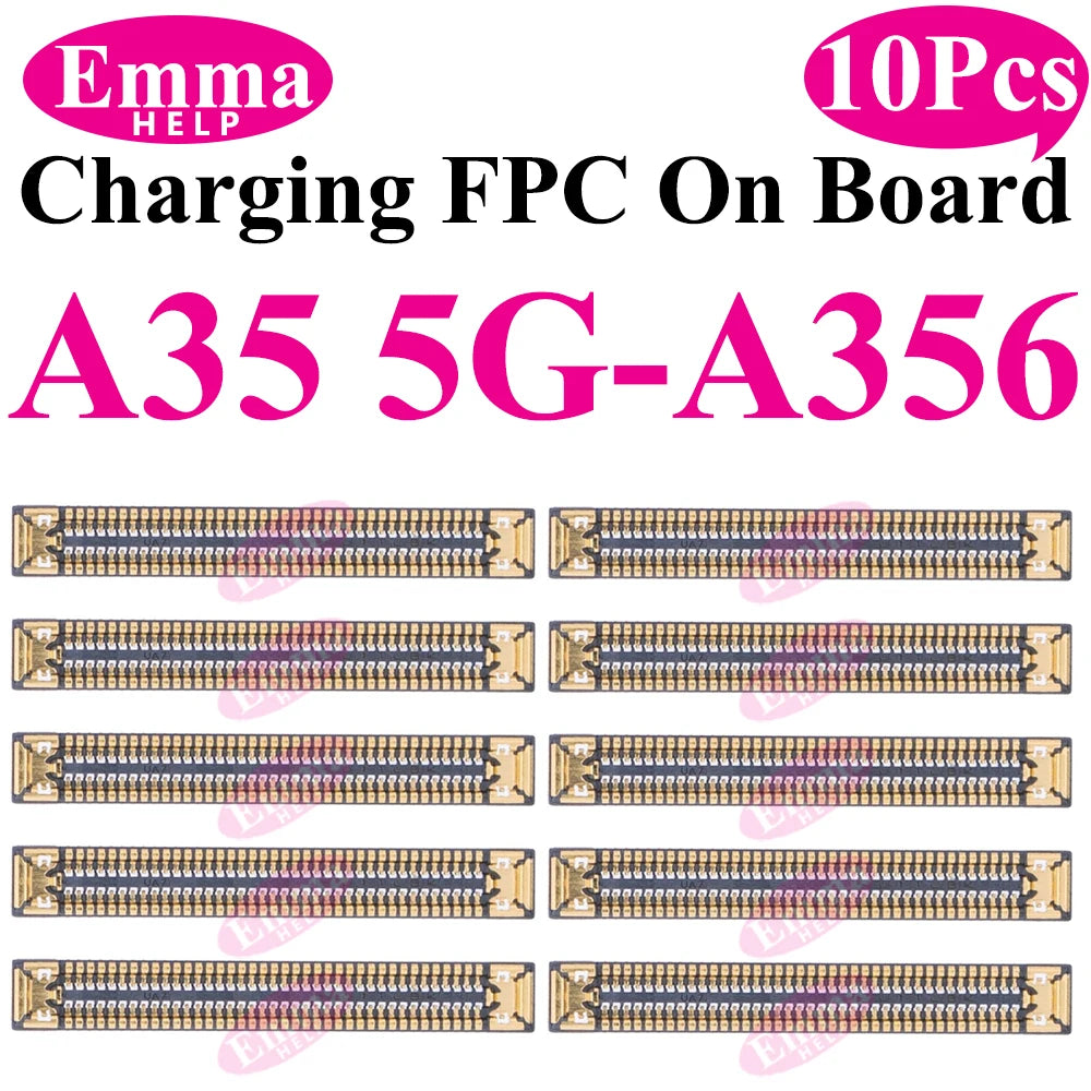 10pcs Charging FPC Connector For Samsung Galaxy A54 A34 A14 A04 A35 A55 A25 A15 A05s A24 USB Charger Port On Board Motherboard