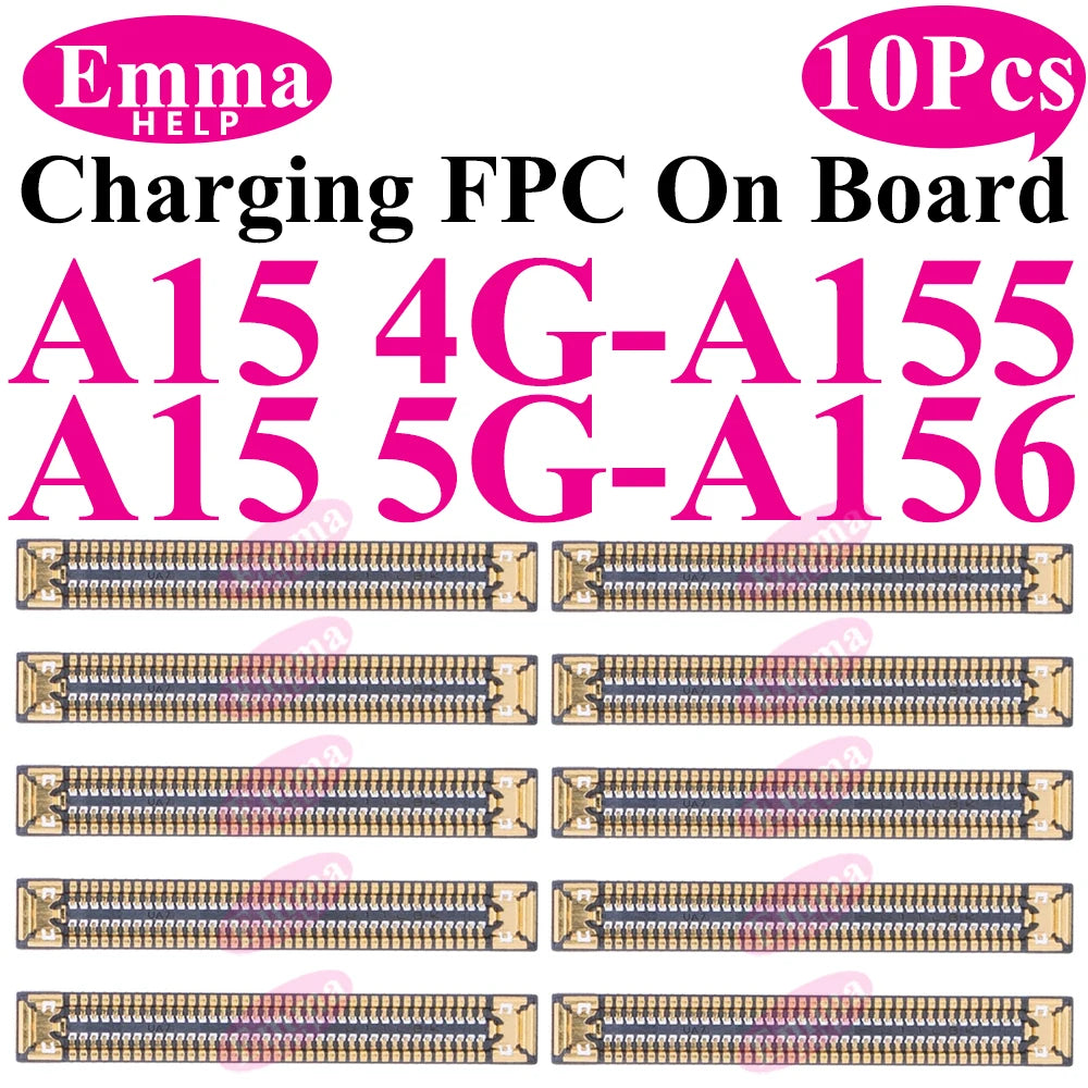 10pcs Charging FPC Connector For Samsung Galaxy A54 A34 A14 A04 A35 A55 A25 A15 A05s A24 USB Charger Port On Board Motherboard