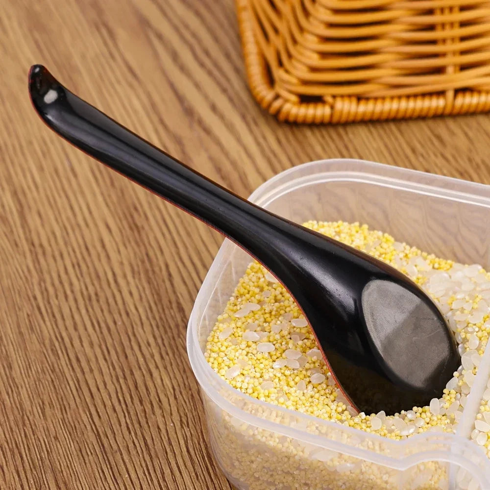 1/5/10pcs Mighty Porcelain Anti-Shock Spoons Japanese Rice Spoon Dumplings Porridge Soup Spoon  Restaurant Bar Kitchen Cutlery