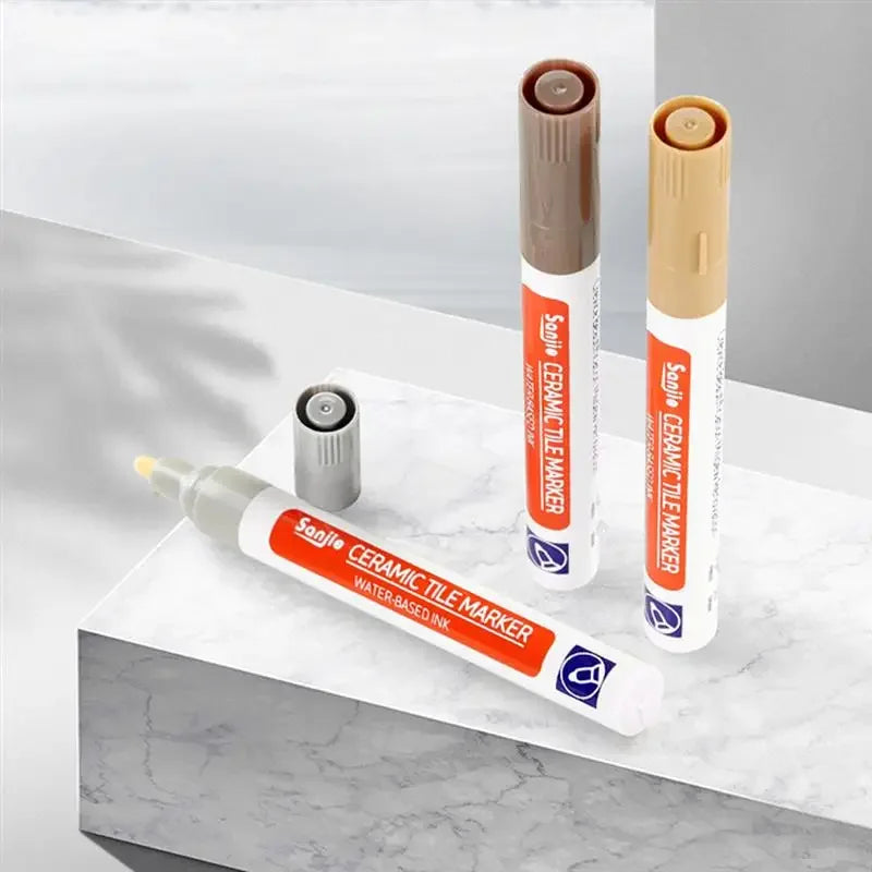 1/3 Pcs Waterproof White Marker Pen Wall Seam Repair Tiles Grout Markers Pens Floor Bathroom Decontamination Paint Brush Tools
