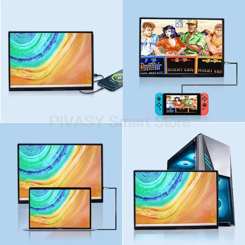 10.5 Inch Touch Screen TV Monitor Mobile for Movie Home Party Office Business Lightweight Portable High - definition Saturation