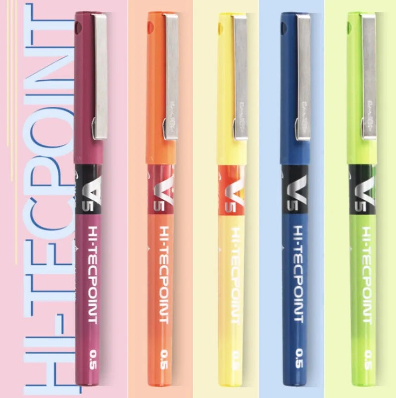 1 Piece PILOT BX-V5 Gel Pens Fine Point 0.5MM Quick Dry Straight Liquid RollBall Pen Smooth Ink Gelpen Kawaii Japan Stationery