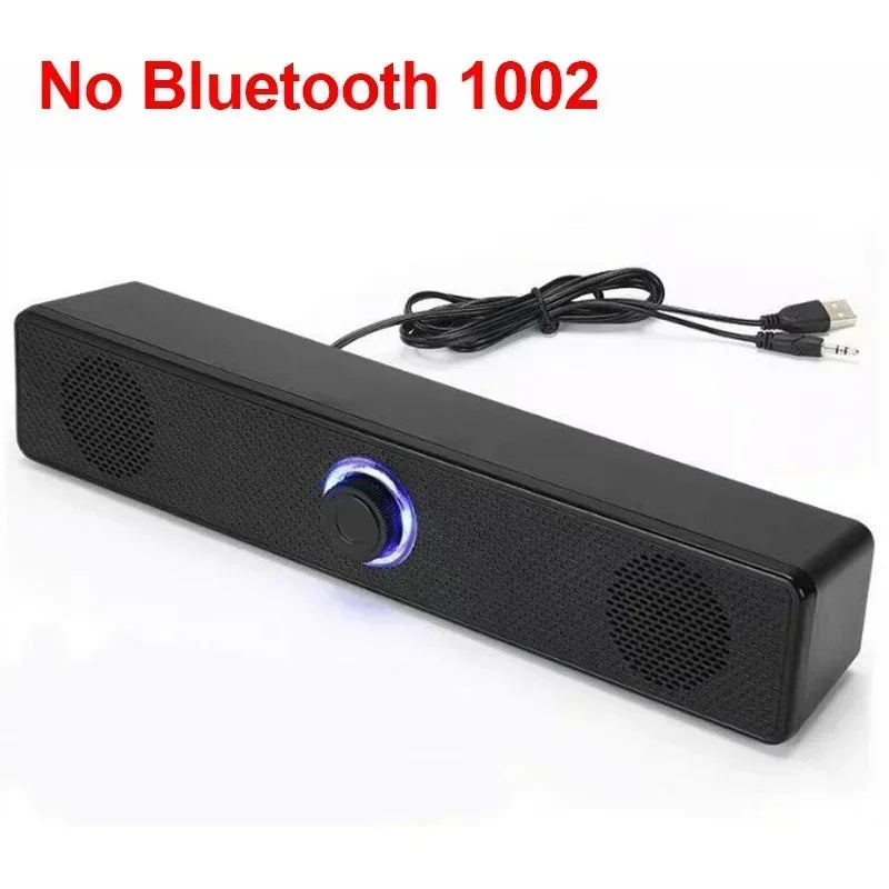 XIKCU PC Soundbar Wired and Wireless Bluetooth Speaker USB Powered Soundbar for TV Pc Laptop Game Theater Surround Audio System