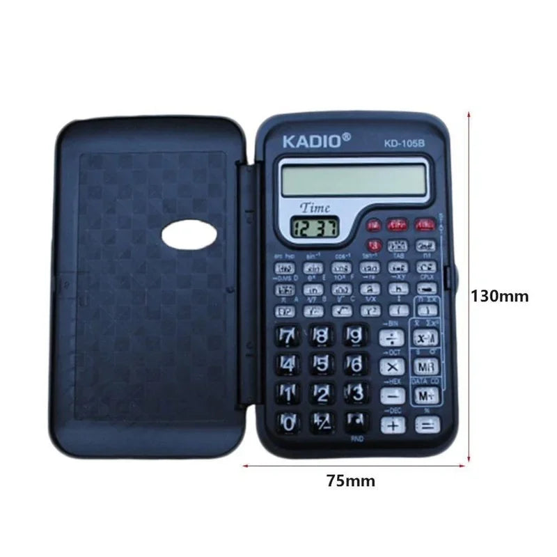 1pcs Portable Multifunctional Pocket Handheld Scientific Calculator with Clock Student School College for Mathematics Teaching